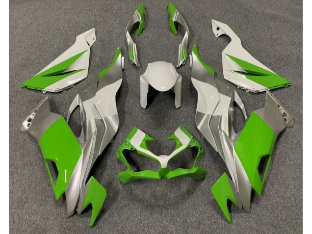 2019-2023 Gloss Green White and Silver ZX6R Motorcycle Fairings 2019-2023 Gloss Green White and Silver ZX6R Motorcycle Fairings
