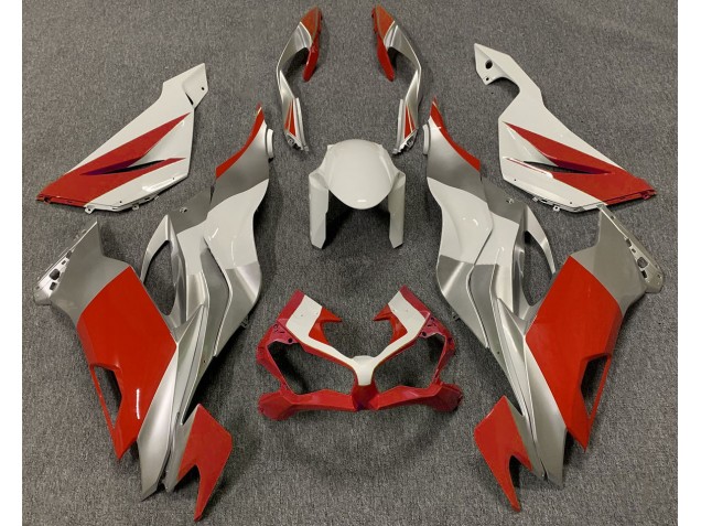 2019-2023 Red White and Silver ZX6R Motorcycle Fairings 2019-2023 Red White and Silver ZX6R Motorcycle Fairings
